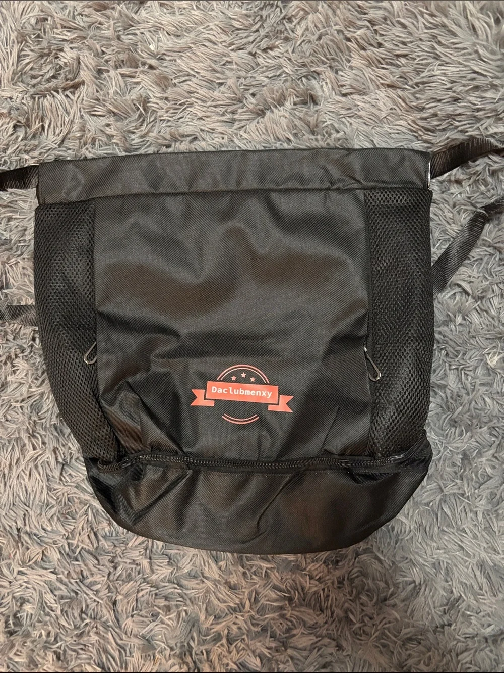 Black Backpack Drawstring cooler bag Nwt